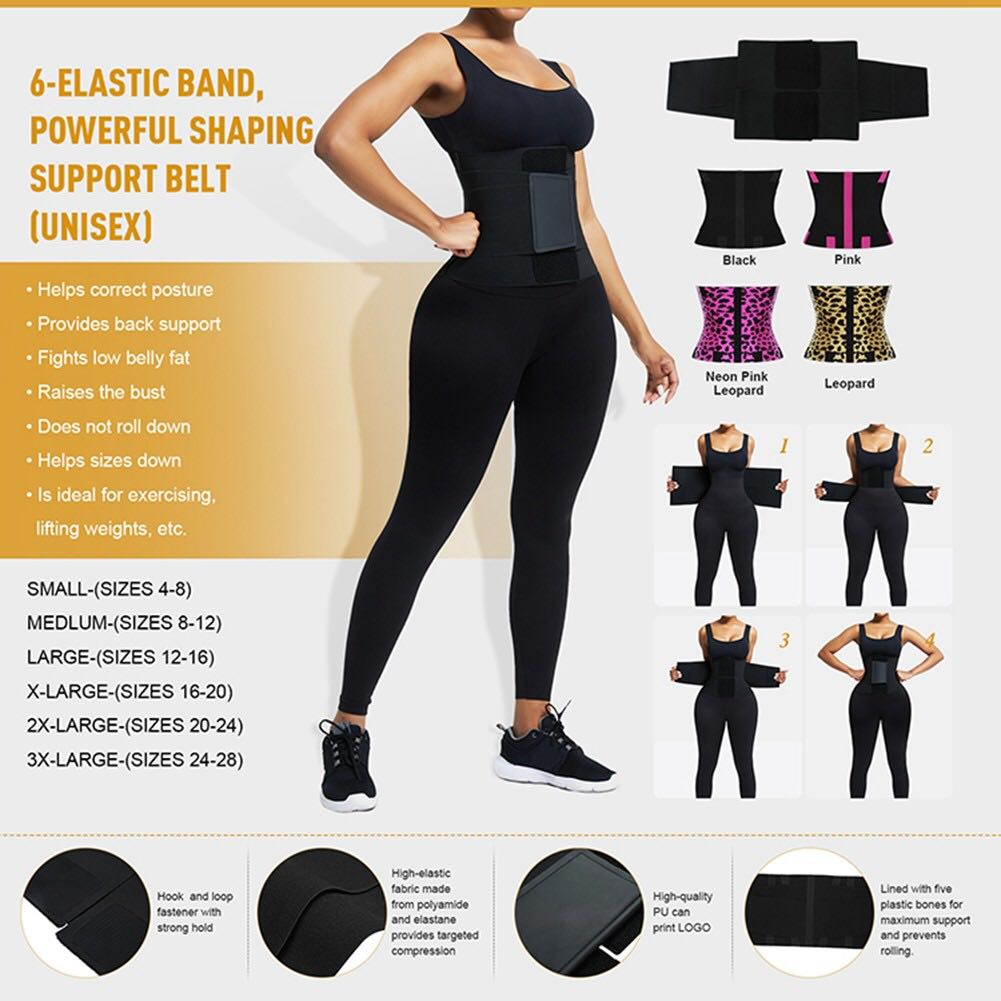 BellaFit Black Body Neoprene Cincher Waist Trainer