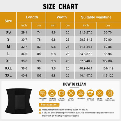 BellaFit Black Body Neoprene Cincher Waist Trainer