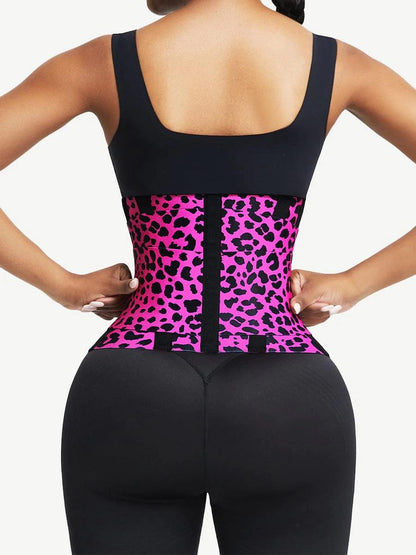 BellaFit Pink Leopard Print-Body Neoprene Cincher Waist Trainer