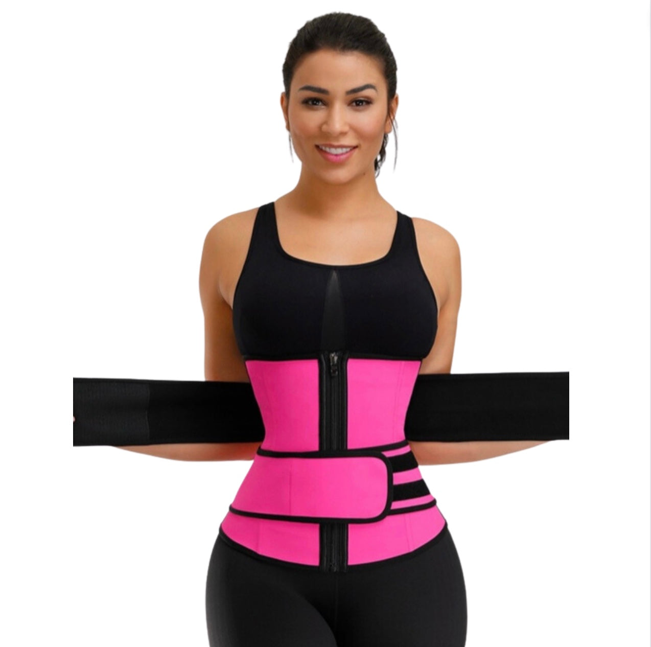 BellaFit Pink/ Black Latex Waist Trainer