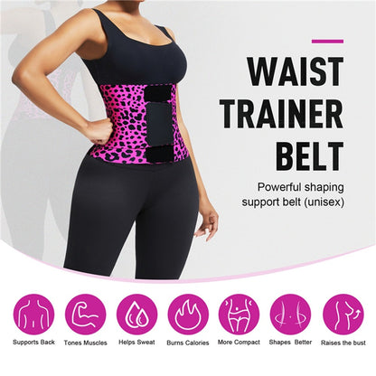 BellaFit Pink Leopard Print-Body Neoprene Cincher Waist Trainer